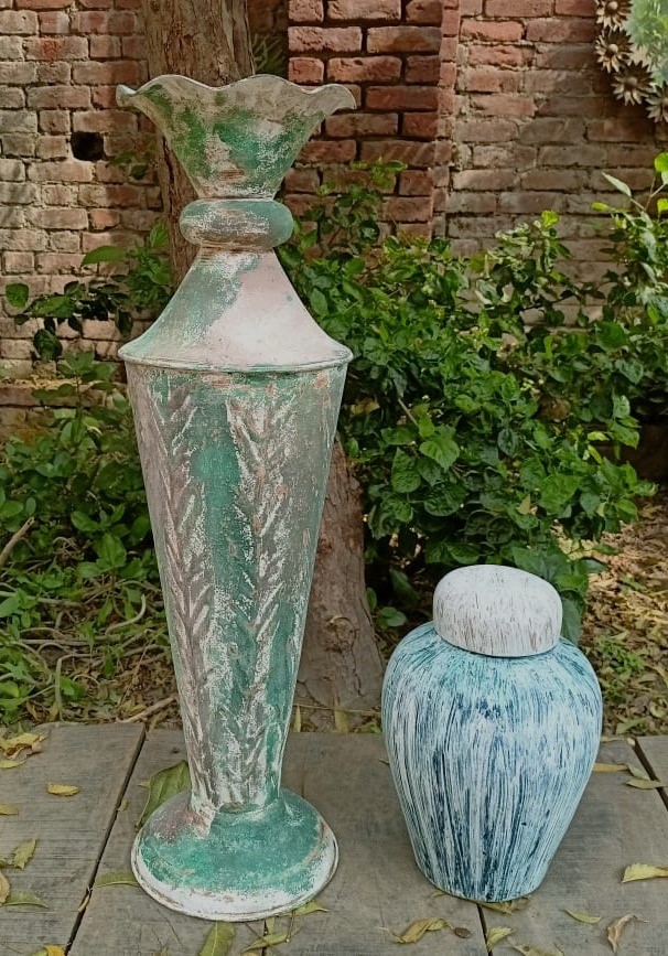 Rustic Vase with Storage Urn