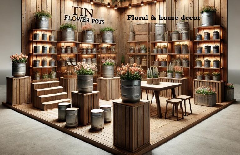 Rustic Tin Pots with Risers: Perfect Blend of Elegance and Functionality